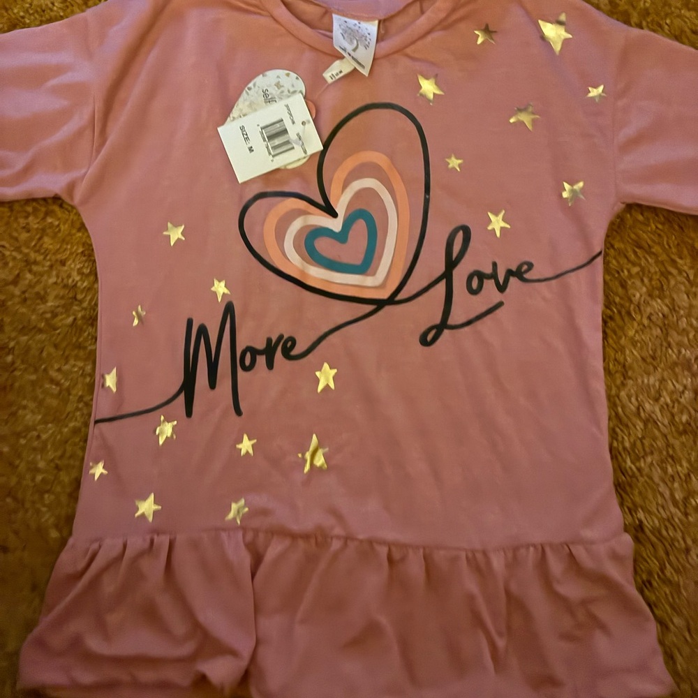 Self Esteem Pink Dress with Gold Stars
